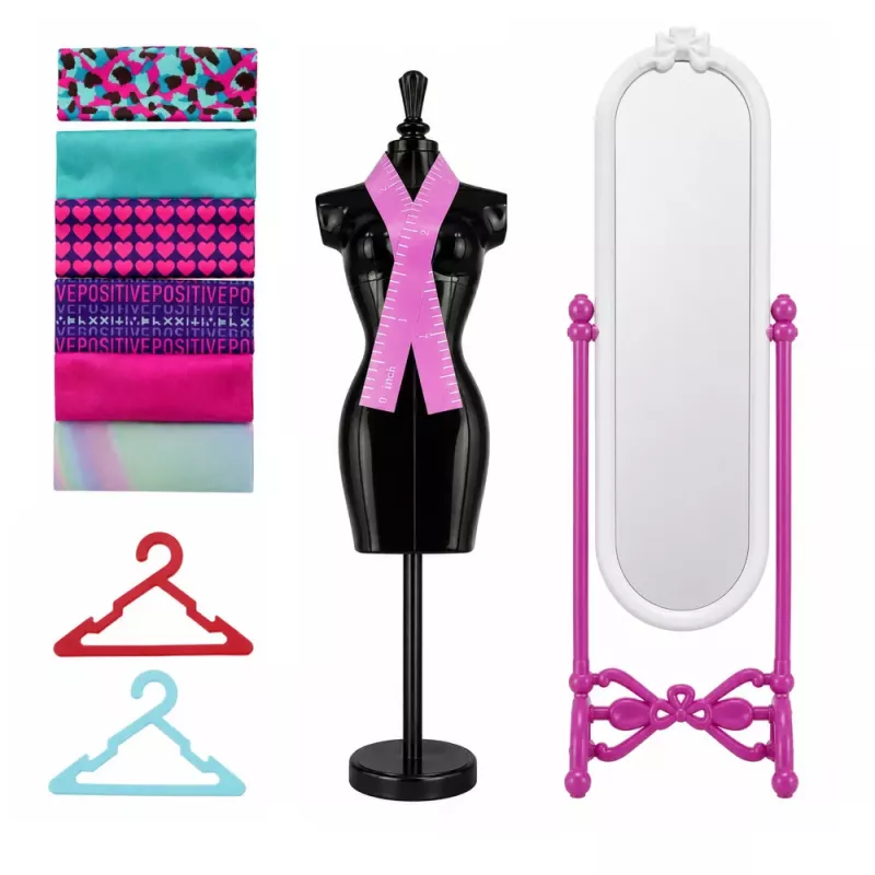 LEAN TOYS Anlily Puppe Modedesigner Kleider Spiegel Schaufensterpuppe Materialien Zubehör