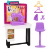 LEAN TOYS Anlily Puppe Schneiderin Modedesigner Nähmaschine Möbel Zubehör