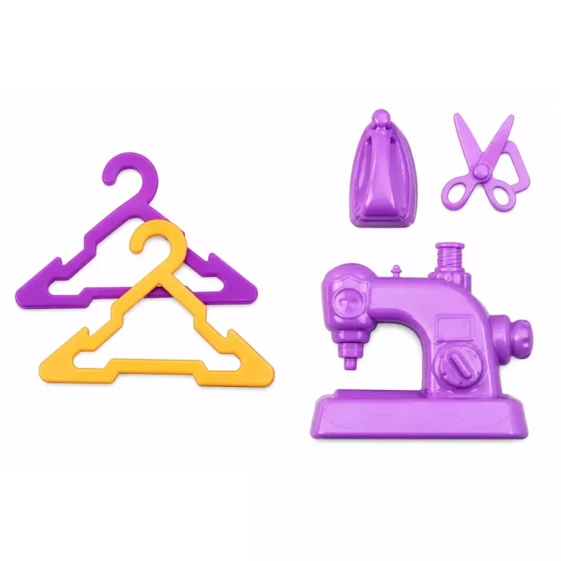 LEAN TOYS Anlily Anziehpuppen-Designer-Nähmaschinen-Zubehörset