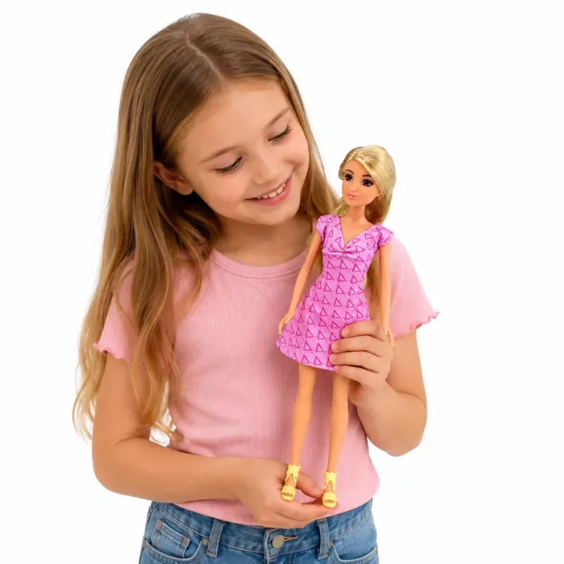 LEAN TOYS Anlily Puppe mit Supermarkt-Kasse, Einkaufswagen und Kinderwagen Set