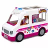 LEAN TOYS Anlily Puppe Doktor im Krankenwagen Medizinisches Zubehör Set