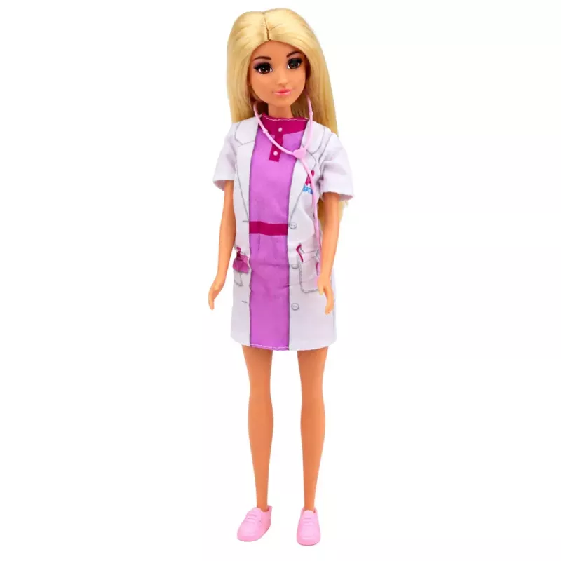 LEAN TOYS Anlily Puppe Doktor im Krankenwagen Medizinisches Zubehör Set