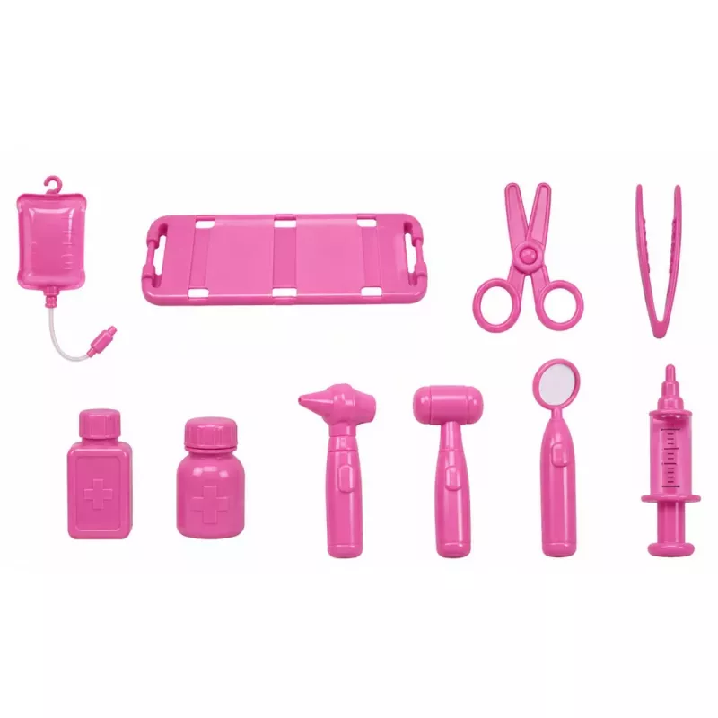 LEAN TOYS Anlily Puppe Doktor im Krankenwagen Medizinisches Zubehör Set