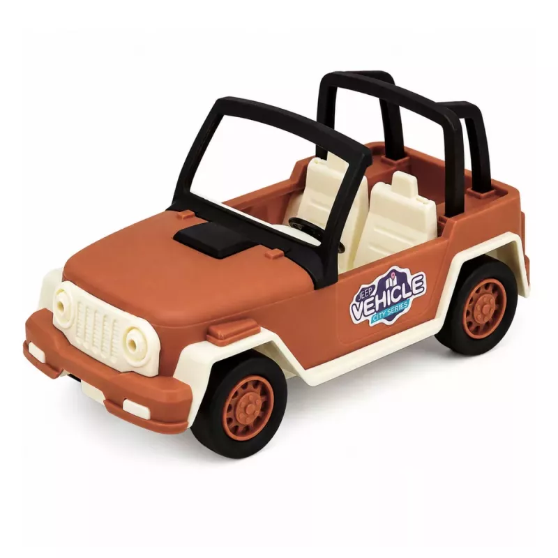 LEAN TOYS Geländewagen mit Wohnwagen Sounds Grün und Braun Tourist Set