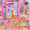 LEAN TOYS Schmuckherstellungsset im Koffer - 1000 Teile Perlen, Anhänger, Buchstaben