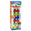 LEAN TOYS Geschicklichkeitsspiel Turm aus Blöcken mit Augenwürfel Bunt 30 Stk.