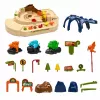 LEAN TOYS Interaktive manuelle Arcade-Bahn mit Dinosauriern 8 Herausforderungen Fahrzeuge
