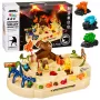 LEAN TOYS Interaktive manuelle Arcade-Bahn mit Dinosauriern 8 Herausforderungen Fahrzeuge