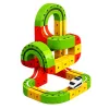 LEAN TOYS Magnetische Eisenbahn mit elektrischem Zug 3D Kreativbau 67 Teile