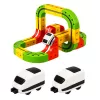 LEAN TOYS Magnetische Eisenbahn mit elektrischem Zug 3D Kreativbau 67 Teile