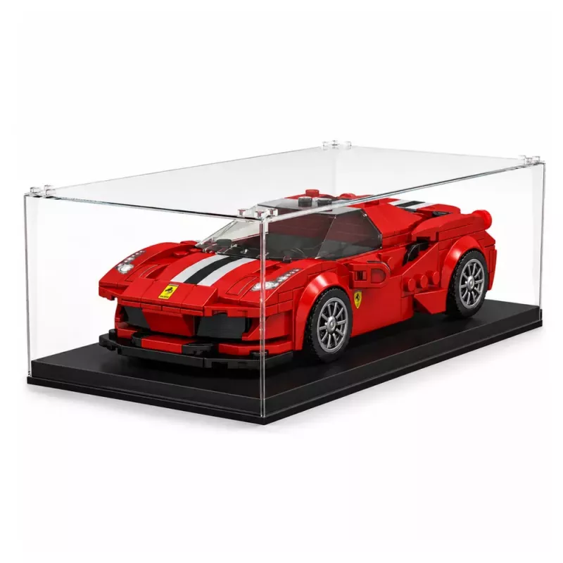 LEAN TOYS Konstruktionsbausteine Sportwagen Rennwagen Vitrine Rot 364 Teile