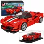 LEAN TOYS Konstruktionsbausteine Sportwagen Rennwagen Vitrine Rot 364 Teile