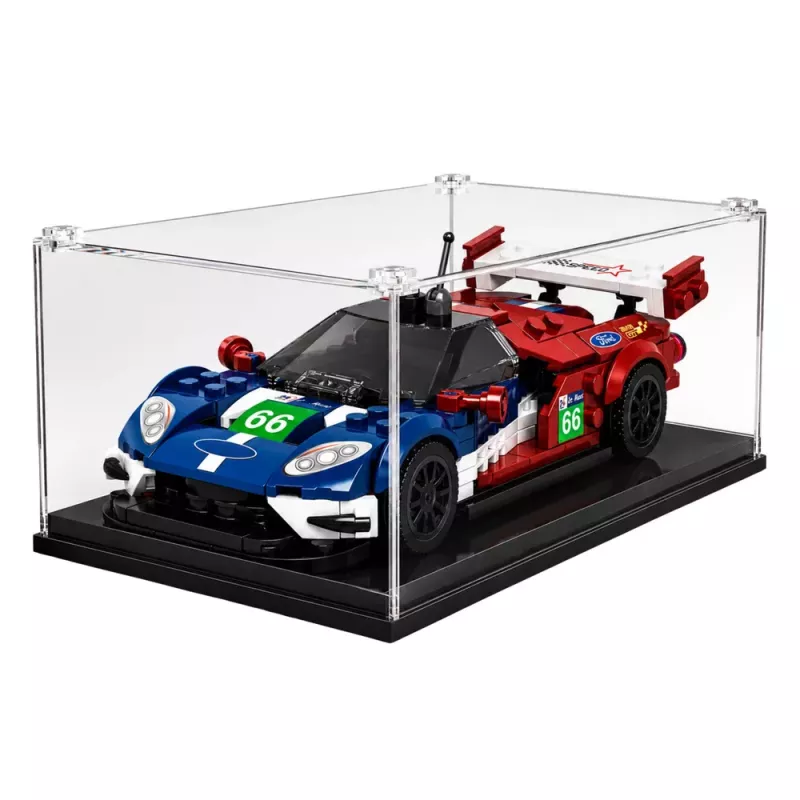 LEAN TOYS Bausteine Sportwagen GT2016 Rennwagen Vitrine 347 Teile