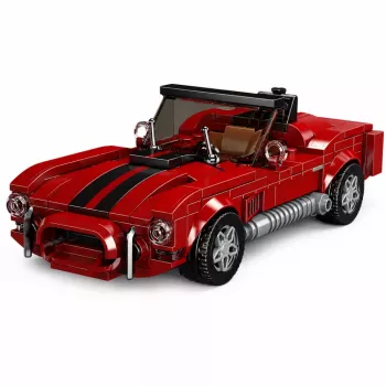 LEAN TOYS Bausteine Classic Car S.Cobra Red Display Case 391 Stk.