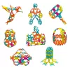 LEAN TOYS Creative Construction Blocks Interconnected Flexible Colorful 138 pcs.