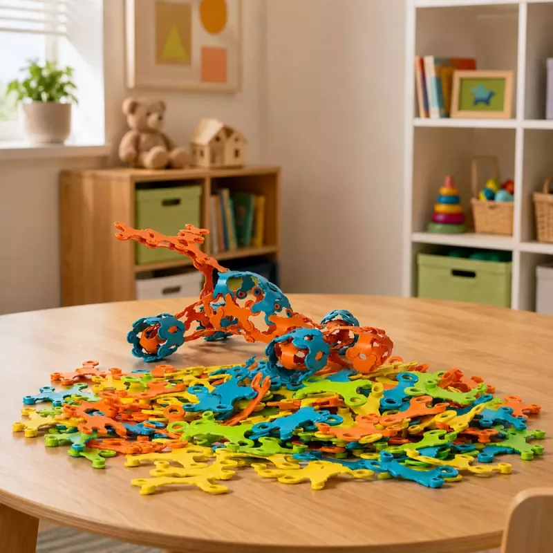 LEAN TOYS Creative Construction Blocks Interconnected Flexible Colorful 138 pcs.