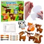 LEAN TOYS Kreativset Kuscheltiere zum Nähen Filz DIY Waldtiere 6 Stk.
