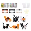 LEAN TOYS Kreativ-Set zum Nähen von Plüschtieren Filzkatzen Plüschies DIY 6 Stk.