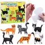 LEAN TOYS Kreativ-Set zum Nähen von Plüschtieren Filzkatzen Plüschies DIY 6 Stk.
