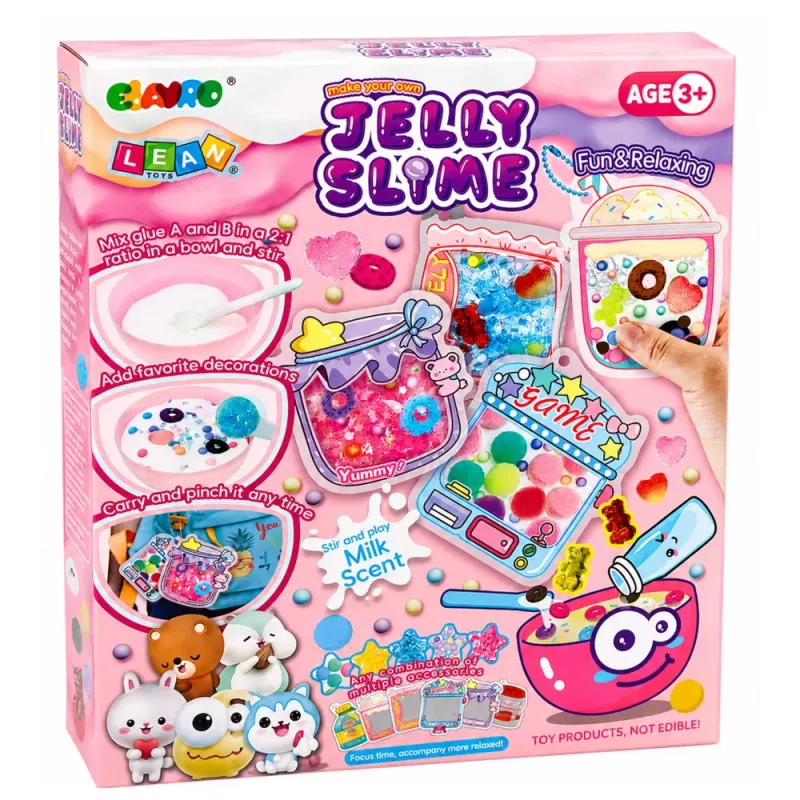 LEAN TOYS Kreativset zur Herstellung von dekorativem Jelly Slime DIY Slime Zubehör