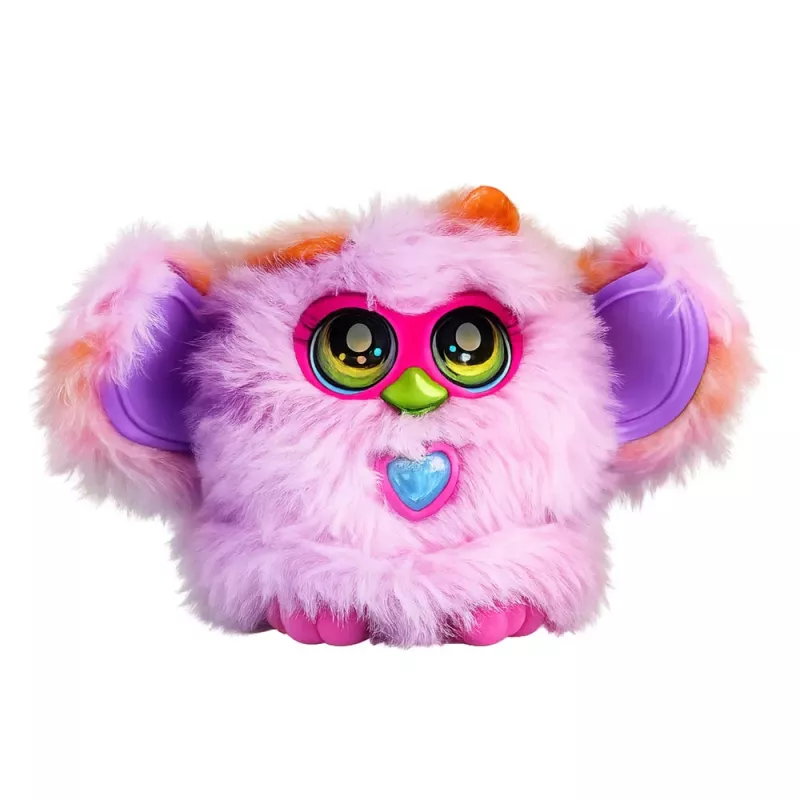 LEAN TOYS Genie Pets Interaktives Wesen mit Lichtern und Geräuschen Anhänger Lila
