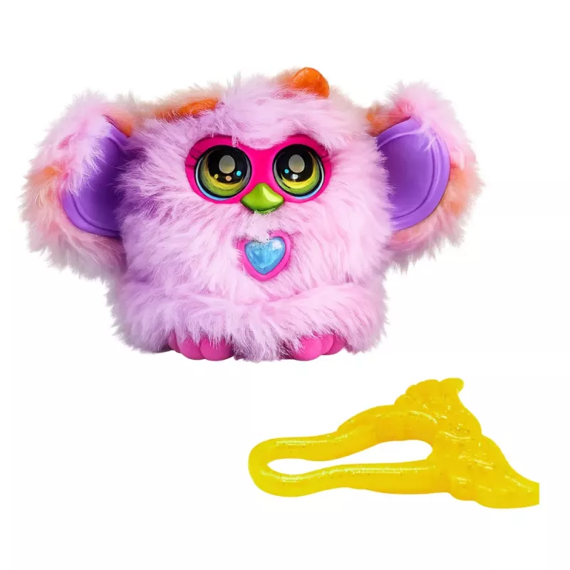 LEAN TOYS Genie Pets Interaktives Wesen mit Lichtern und Geräuschen Anhänger Lila