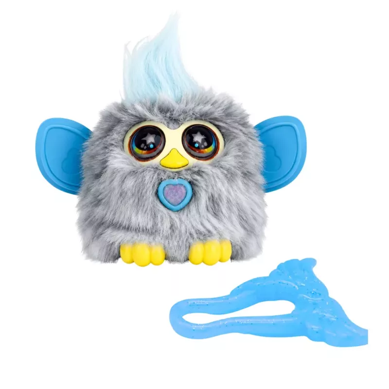 LEAN TOYS Genie Pets Interaktives Kreatur-Licht- und Sound-Anhänger Grau