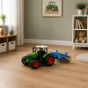 LEAN TOYS Agricultural Farm Tractor with Roller Green 1:24