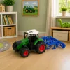 LEAN TOYS Agricultural Farm Tractor With Cultivator Tillage Unit Green 1:24