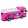 LEAN TOYS Doppeldecker-Stadtbus mit Türen, Lichtern und Geräuschen, Pink