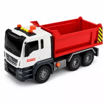 LEAN TOYS Kipper Ladebox öffnen Lichter Geräusche Rot