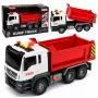LEAN TOYS Kipper Ladebox öffnen Lichter Geräusche Rot