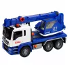 LEAN TOYS Baukran-LKW mit einstellbaren Lichtern und Geräuschen - Blau