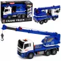 LEAN TOYS Baukran-LKW mit einstellbaren Lichtern und Geräuschen - Blau