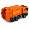 LEAN TOYS Müllwagen mit Mülltonnen, Licht und Sound - Orange