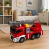 LEAN TOYS Feuerwehrauto mit Drehleiter, Wasserpumpe, Licht und Sound