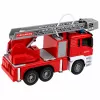LEAN TOYS Feuerwehrauto mit Drehleiter, Wasserpumpe, Licht und Sound