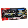 LEAN TOYS Polizei-Geländewagen mit Pferdeanhänger, Licht- und Soundeffekte