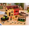 LEAN TOYS Bauernhof-Set mit Traktor und Scheune, Tieren, Figuren und Zubehör, 44 Teile