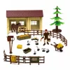 LEAN TOYS Bauernhof-Set mit Traktor, Windmühle, Stall, Anhänger und Tierfiguren, 45 Teile