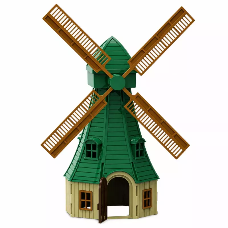 LEAN TOYS Bauernhof-Set mit Traktor, Windmühle, Stall, Anhänger und Tierfiguren, 45 Teile