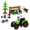 LEAN TOYS Bauernhof-Set mit Traktor, Scheune, Tieren, Figuren und Zubehör, 37 Teile
