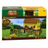 LEAN TOYS Set Bauernhof Pferdestall Pferdespringen Hügel Figuren Zubehör 69 Teile