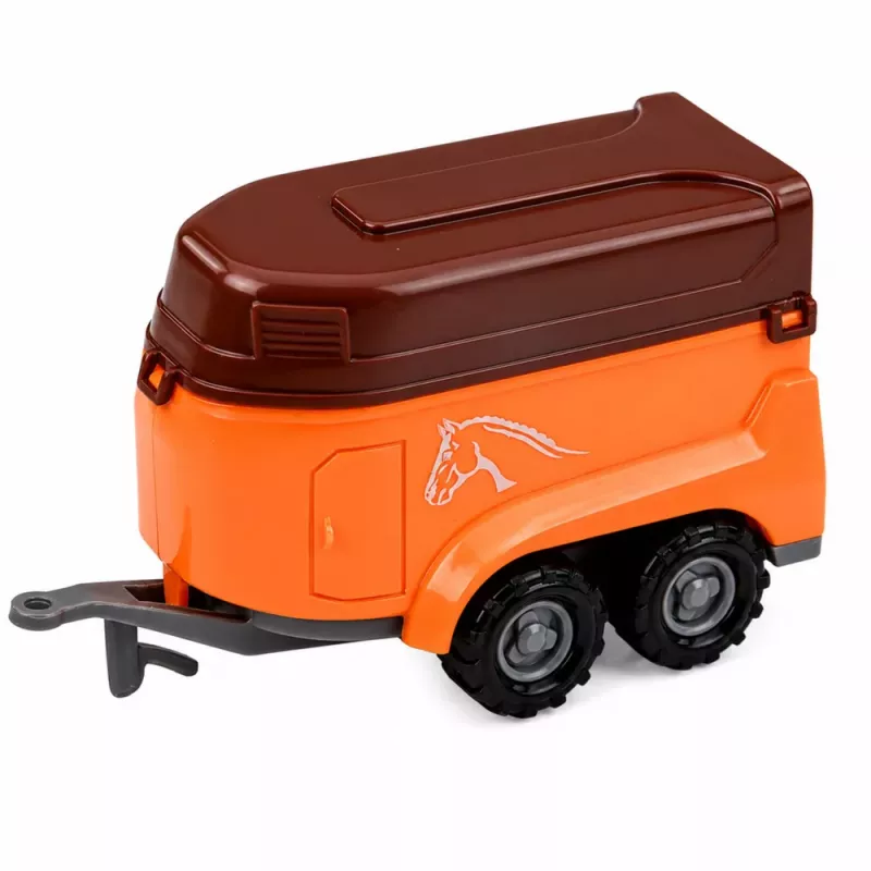 LEAN TOYS Set of Agricultural Vehicles Tractor Forage Harvester Trailers 1:68 4 pcs.