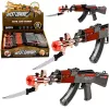 LEAN TOYS AK47 Gewehr, batteriebetriebene Waffenattrappe mit Messer, Raucheffekt, Lichtern und Geräuschen