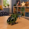 LEAN TOYS Militärhubschrauber mit Haken, Lichtern und Geräuschen Grün