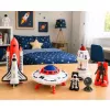 LEAN TOYS Spaceship UFO Rocket Shuttle Alien Cosmonaut Antenna Set