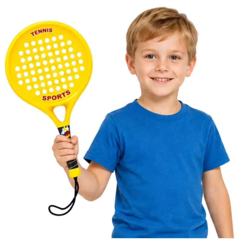 LEAN TOYS Sports Set für Beach Tennis, Garten Tennis, Schläger, Schaumstoffball