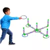 LEAN TOYS Ringo Wurfgeschicklichkeitsspiel für Kinder mit LED-leuchtenden Ringen und Pfosten