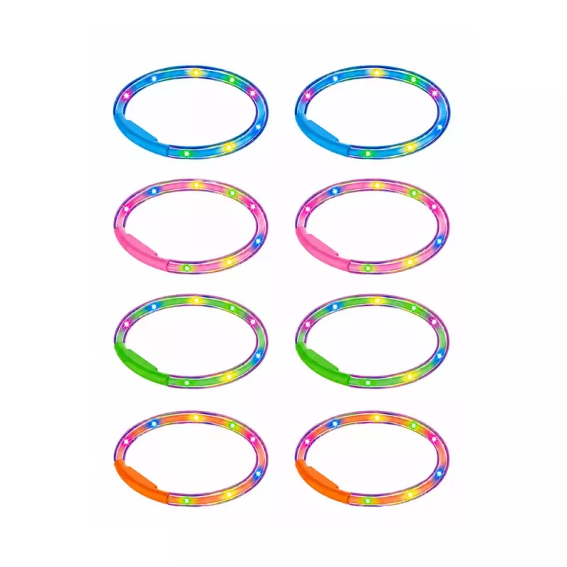 LEAN TOYS Ringo Wurfgeschicklichkeitsspiel für Kinder mit LED-leuchtenden Ringen und Pfosten